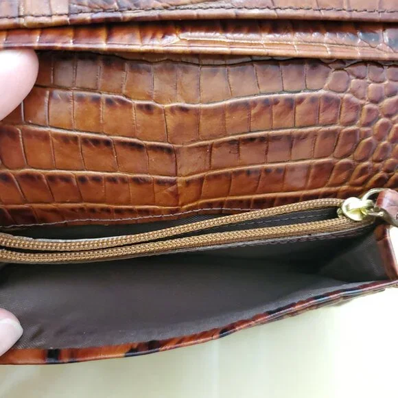 Brahmin Debra Wallet Wristlet in Classic Pecan Melbourne - Picture 8 of 16